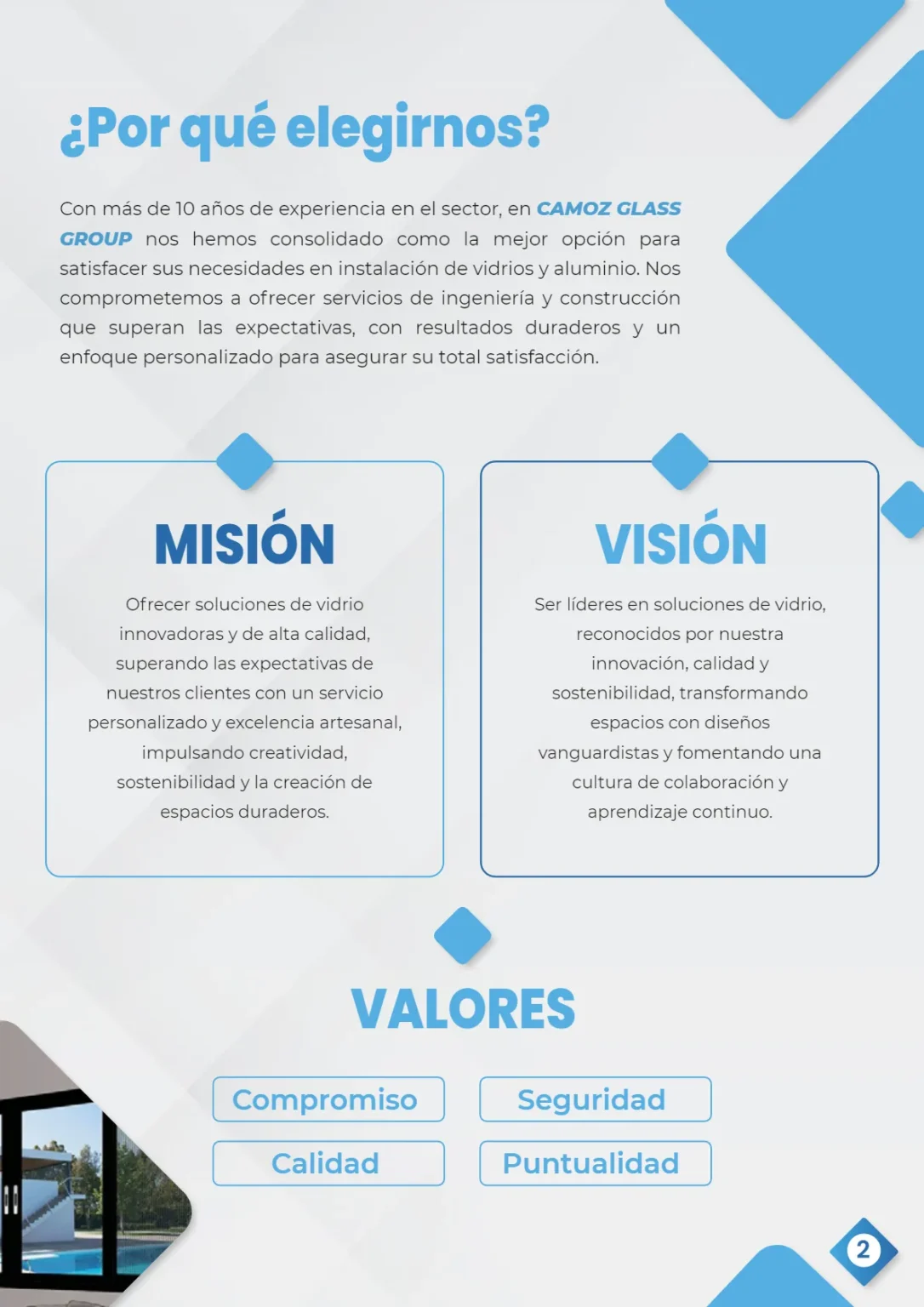 Melcard - Diseño Web Y Marketing Digital - Diseño Web Y Marketing Digital Para Negocios - Diseno De Brochure Camoz Glass Group 24 08 24 1 3